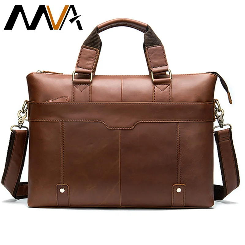 Сумка-мессенджер MVA мужские сумки на плечо кожаная сумка для ноутбука 14 дюймов из