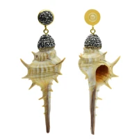 93 3mm25 5mm natural conch big earrings bohemian hyperbole summer diy fashion jewelry drop earrings for women