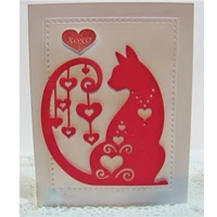 squirrel love cutting die scrapbooking silver craft paper card album photo making handmade decoration embossing stencil
