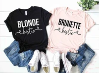 skuggnas blonde bestie brunette bestie best friend shirts matching t shirts best friend shirt set best friend shirt bff clothing