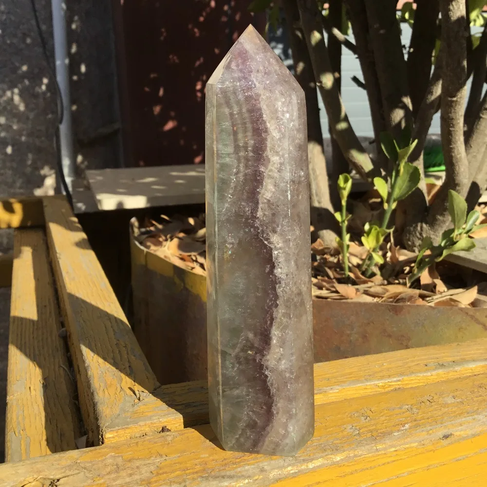 

Красивая натуральная Радуга точка флюорита минеральная кристаллическая точка