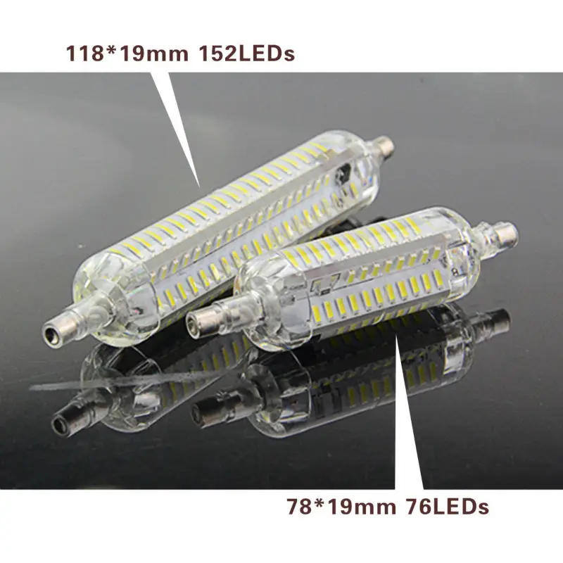 

LED R7S Silicone Tube Lamp 76 152 Leds r7s lampada led Light Bulbs 4014 SMD 7W 15W Replace Halogen Night Light 220V 240V