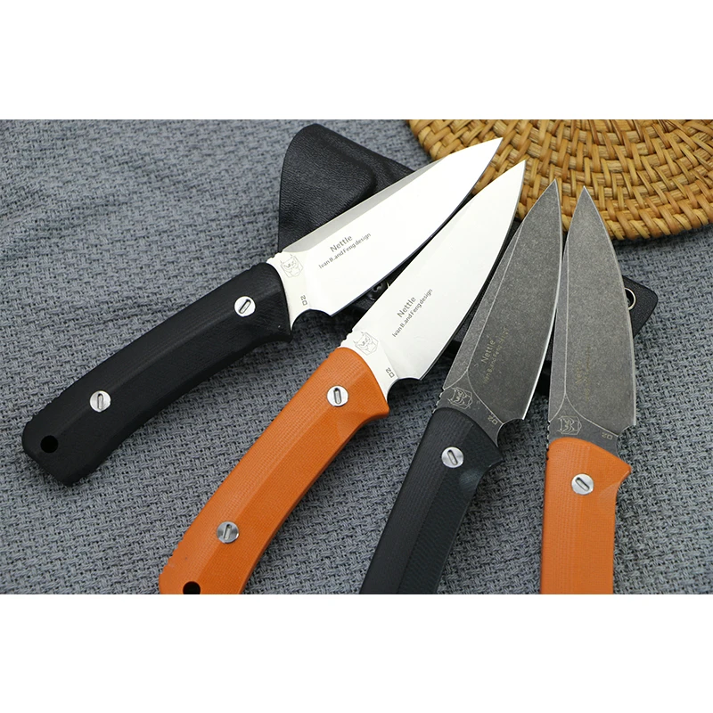 

LOVOCOO Nettle Fixed D2 Blade G10 Handle Flipper Folding Knifes Outdoor Camping Hunting Pocket Fruit EDC Survival Tools