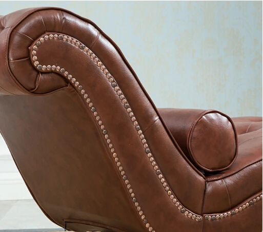 Классический кожаный шезлонг диван с подушкой мебель для гостиной современный