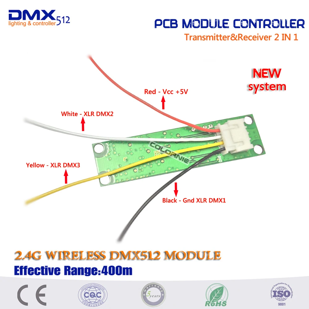 2,4 ГГц беспроводной DMX512 передатчик PCB модуль Плата с антенной светодиодный контроллер Wifi приемник