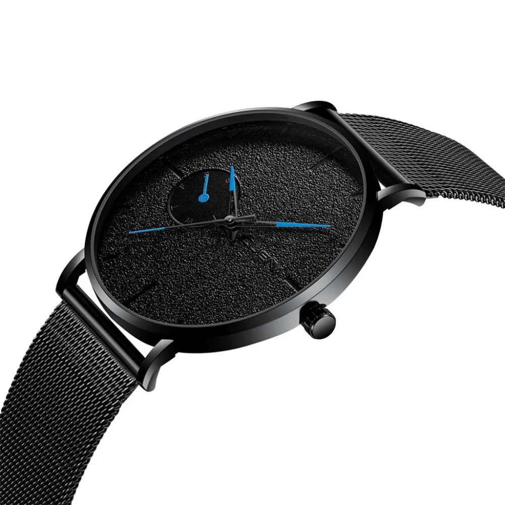 Женские и мужские часы роскошные с модным платьем ультра тонкие наручные унисекс