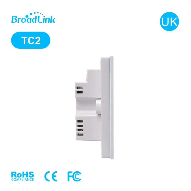 Настенный выключатель Broadlink TC2 стандарт Великобритании 1 2 3 Gang стеклянная панель