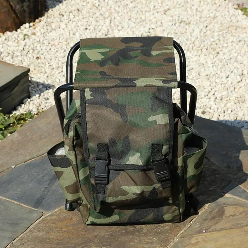 Открытый складной кемпинг рыболовный стул Рюкзак Сумка для пикника походная альпинистская камуфляжная настольная сумка для сиденья