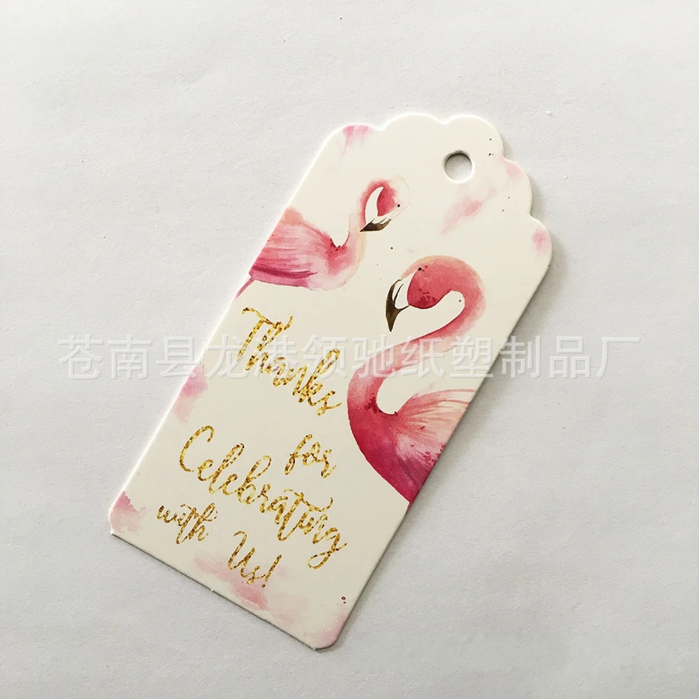 25 шт./лот спасибо празднование с нами фламинго белые бирки из крафт бумаги сделай