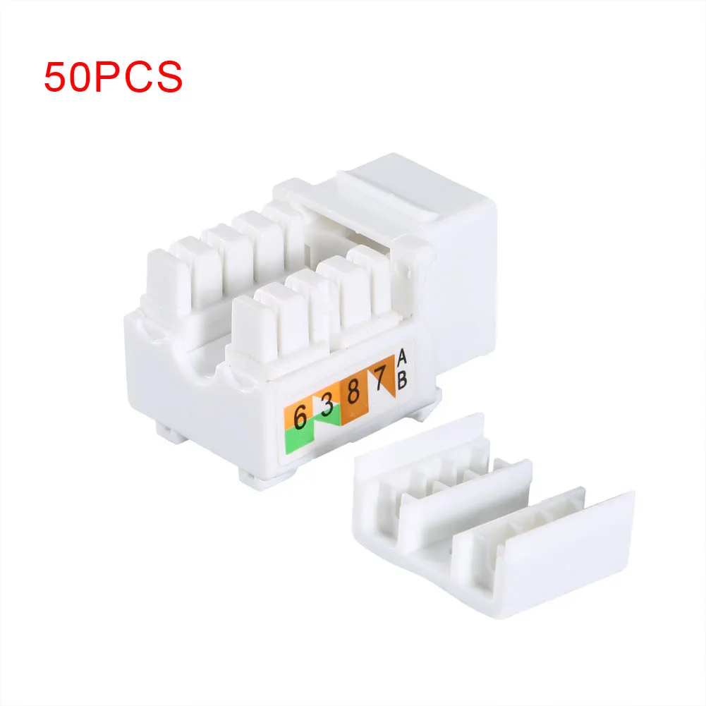 50 шт. универсальный разъем CAT6 RJ45 Keystone Jack Отверстие подставка Ethernet модуль сетевой