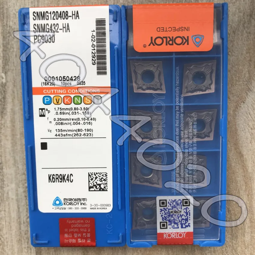 

SNMG120408-HA PC9030 SNMG432-HA PC9030 10 шт./кор. KORLOY Carbide blade