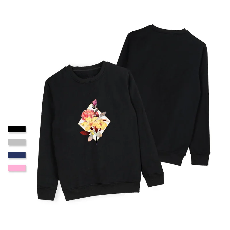 QJM Botanica Hoodless мужские s толстовки хип-хоп печатные смешные мягкие с длинным рукавом