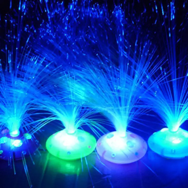 Цветной Цветок из оптического волокна светодиодный ночной Светильник