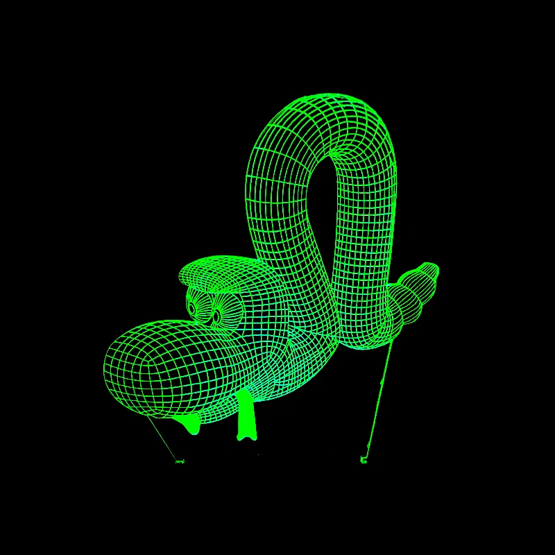 Креативный 3D шар собака Иллюзия ночные огни затемнение красочный градиент