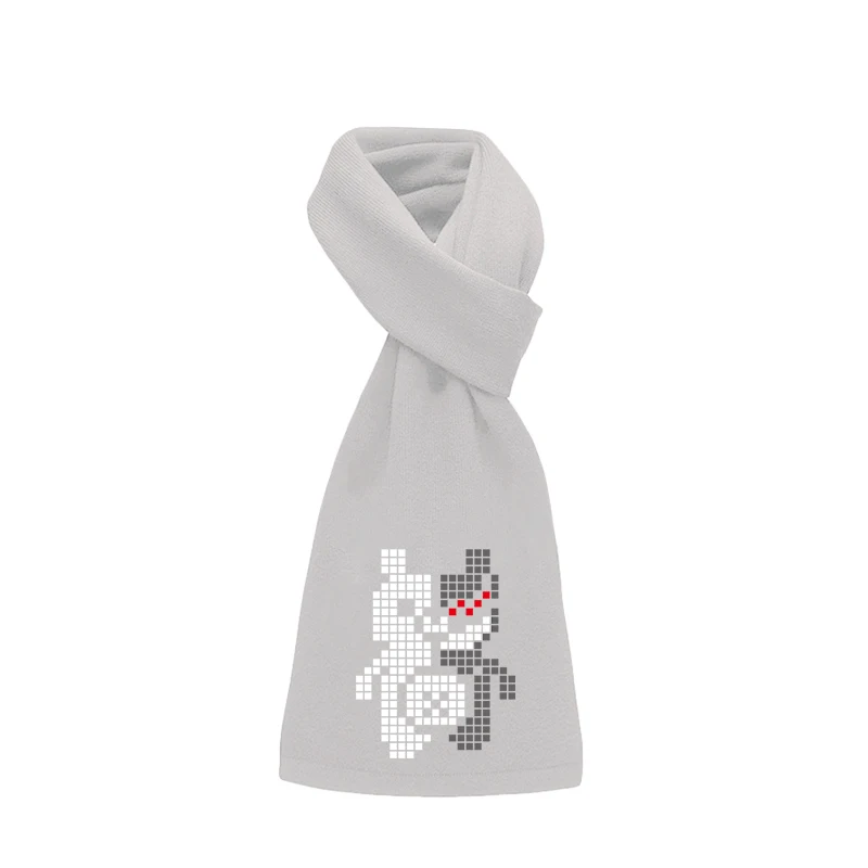 

Anime Cartoon Scarf Danganronpa Monokuma Warp-knitted Velvet Scarf Winter Warm Fleece Scarves Cosplay Shawl Neckerchief Muffler