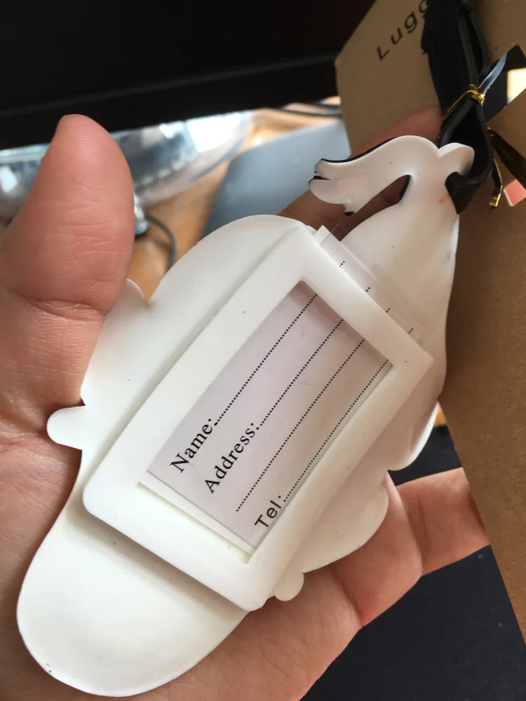 Дисней мультфильм Микки Маус багажная бирка чехол ID адрес держатель багаж посадочная бирка портативный ярлык кремнезема Дональд Дак Дейзи