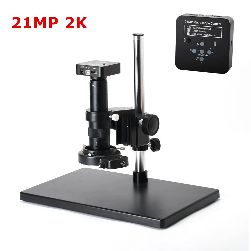 Камера микроскоп 21MP 1080P 60FPS 2K HDMI USB цифровая промышленная видеокамера 180X 300X C