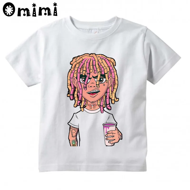 Футболка для мальчиков и девочек Lil Pump Singer Music Design Детские отличные повседневные