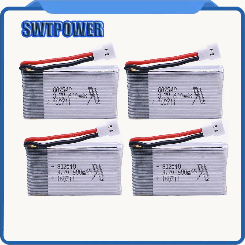 6 шт. 3 7 V 600 мА/ч 25C Батарея для Syma X5C 1 X5 X5SC X5SW H5C V931 в Lipo Зарядное устройство с