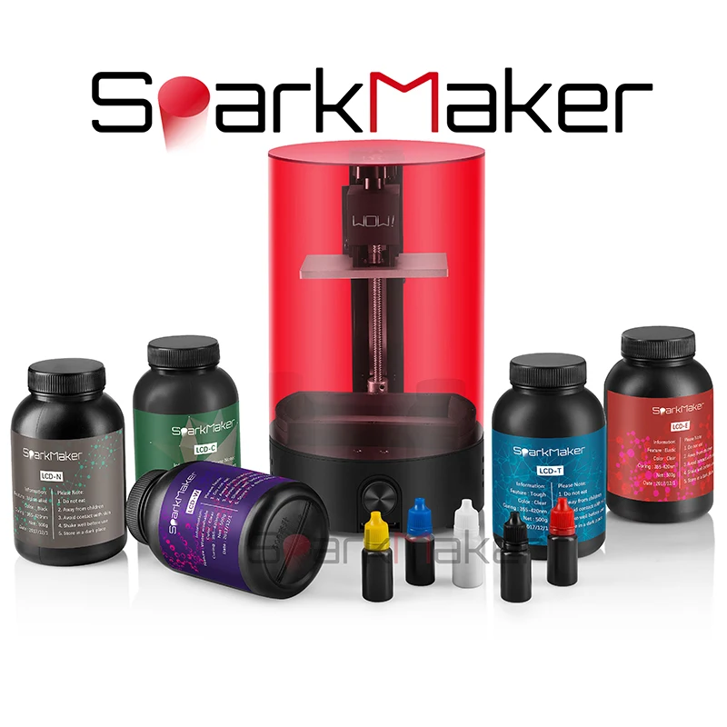 Sparkmaker SLA 3d принтер высокого разрешения Плюс Размер УФ ЖК/DLP Быстрый срез Off-Line