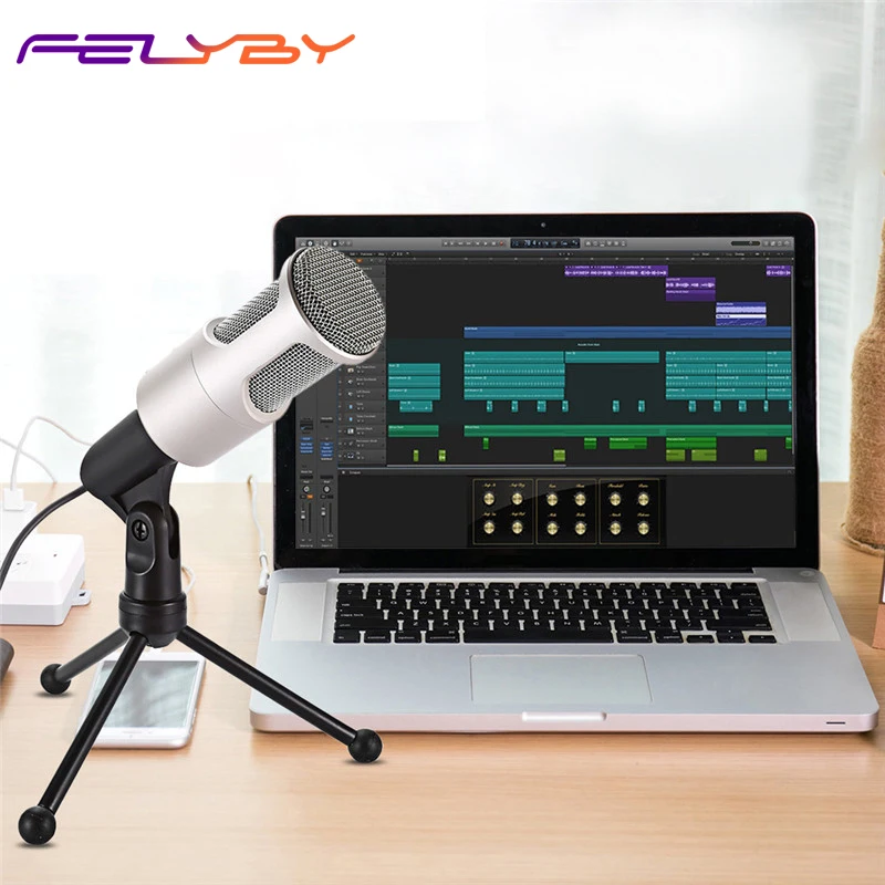 FELYBY новый телефон емкостный микрофон проводной интерфейс 3 5 мм для онлайн чата