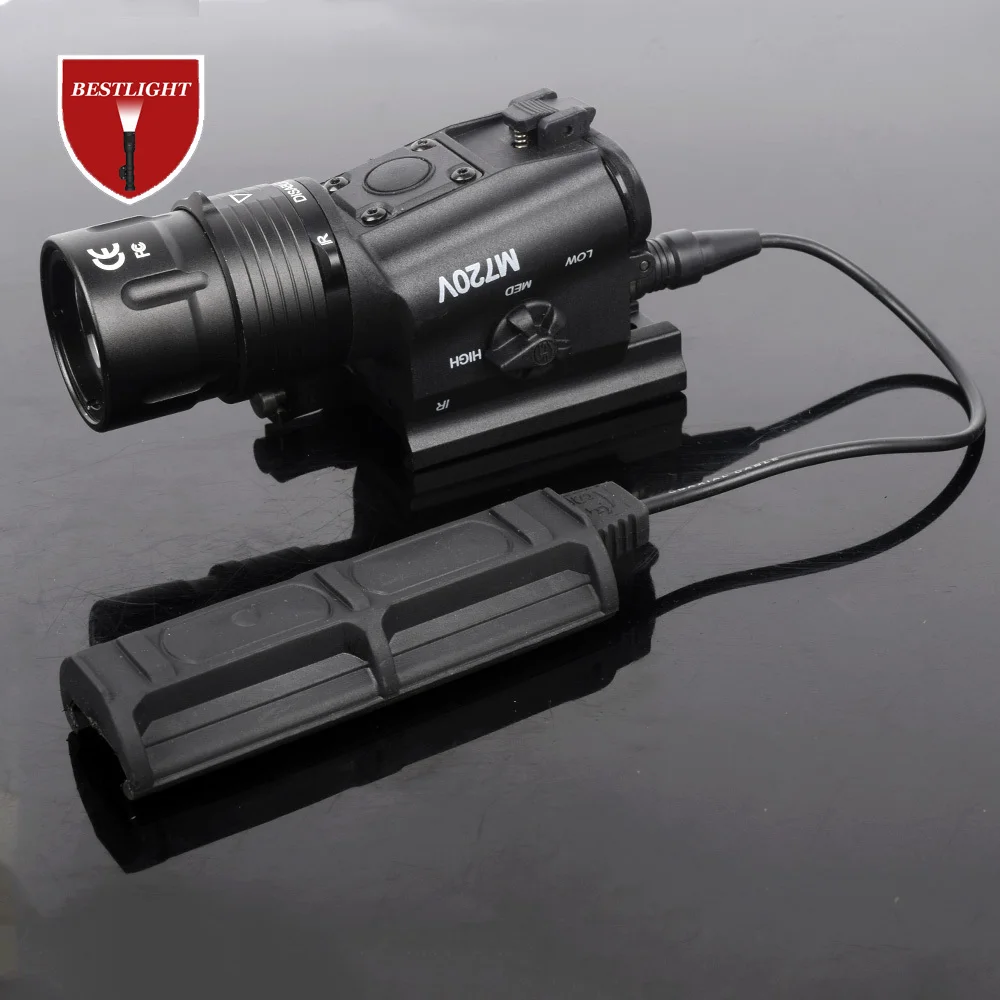 Тактический светодиодный фонарик M720V мгновенный/Постоянный/Стробоскоп CREE R5 400