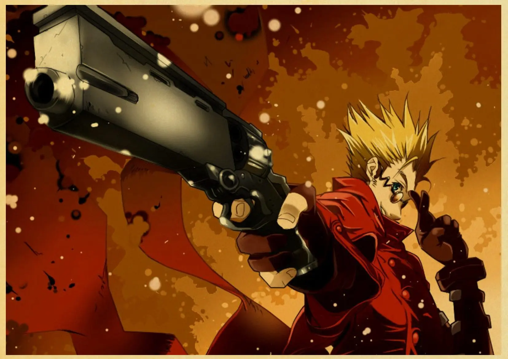 T015 Trigun аниме Ретро плакат стикер бар настенные наклейки декоративные настенные украшения дома - Цвет: T015