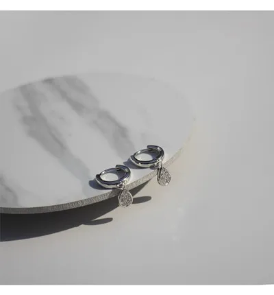 1 pair Новые серьги из серебра 925 пробы, модные серьги-капли с цирконием, серьги для ушей, Пряжка для ушей, милые трендовые серьги для девушек, серебряные серьги, ювелирные изделия - Окраска металла: 1 pair