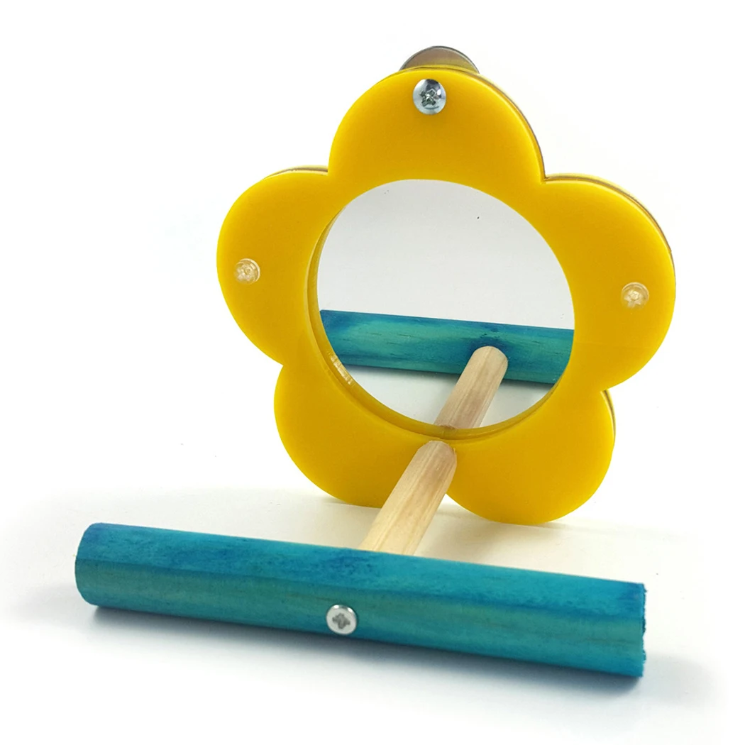 Зеркало для птиц креативный акриловый в форме цветка зеркало виде попугая