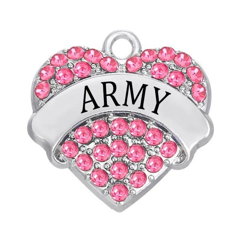 Военные украшения оптовая продажа сплав с родиевым покрытием слова армейская