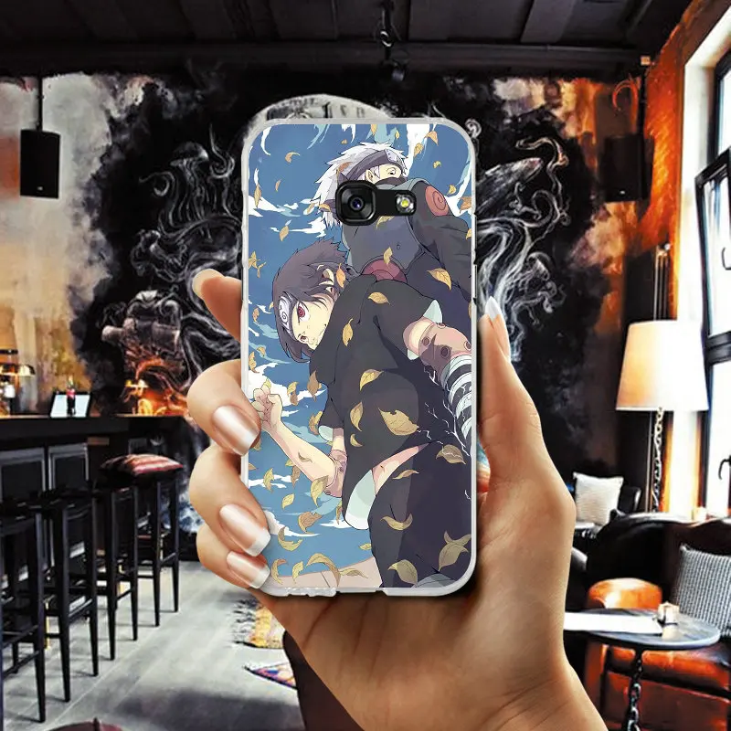 Ботинки в стиле аниме Naruto Akatsuki дизайн для samsung Galaxy A3 A5 A7 J1 J2 J3 J4 J5 J6 J7 2016 2017 2018