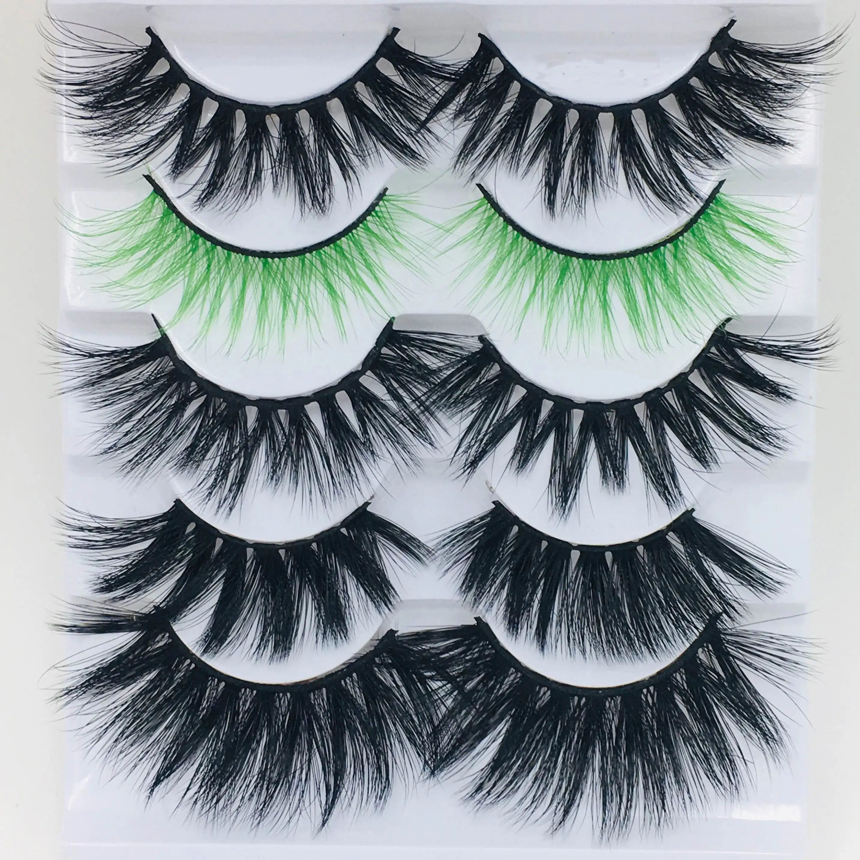 

Color Black 3D Mink Hair False Eyelashes Thick Long Wispy Fluffy Eyelashes Natural Handmade Eyelash Extension Lashes Makeup Tool