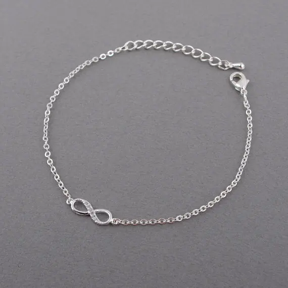 Daisies Hot Bracelet Gold Silver CZ Infinity Bracelets for Women Men Friendship One Piece | Украшения и аксессуары