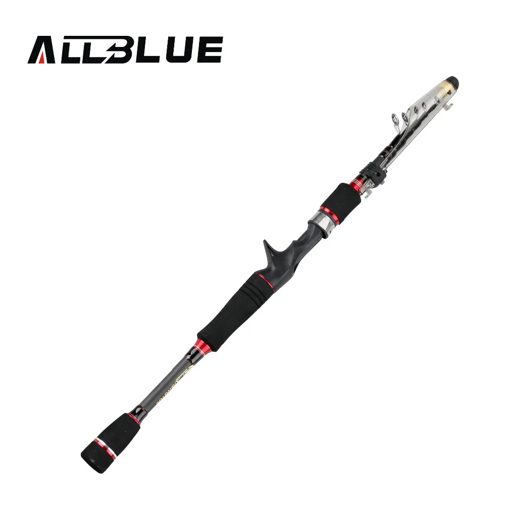 ALLBLUE новый карбон удилище спининг удочка телескопическая 1.95м 2.1м 2.4м 2.7м