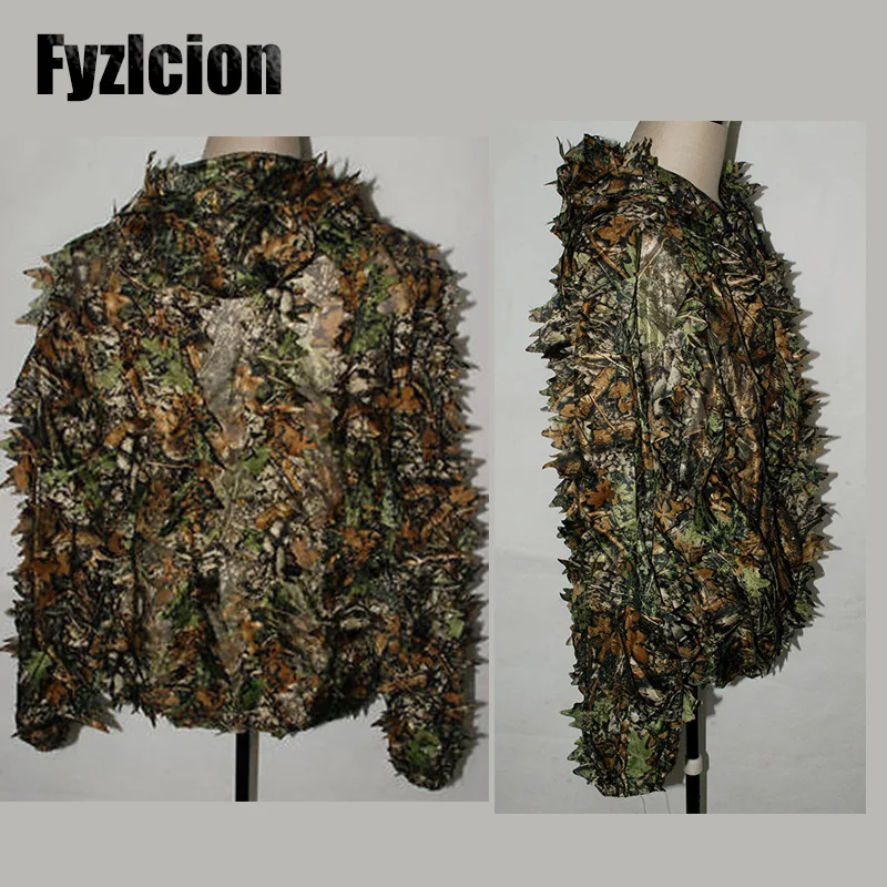 Лесной Снайпер ghillie bionic костюм комплект 3d лист камуфляж amariss Джунгли Охота птичий открытый костюмы
