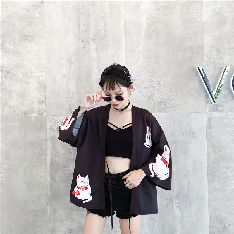 Японские наряды кимоно кардиган для женщин юката женское китайское harajuku kawaii