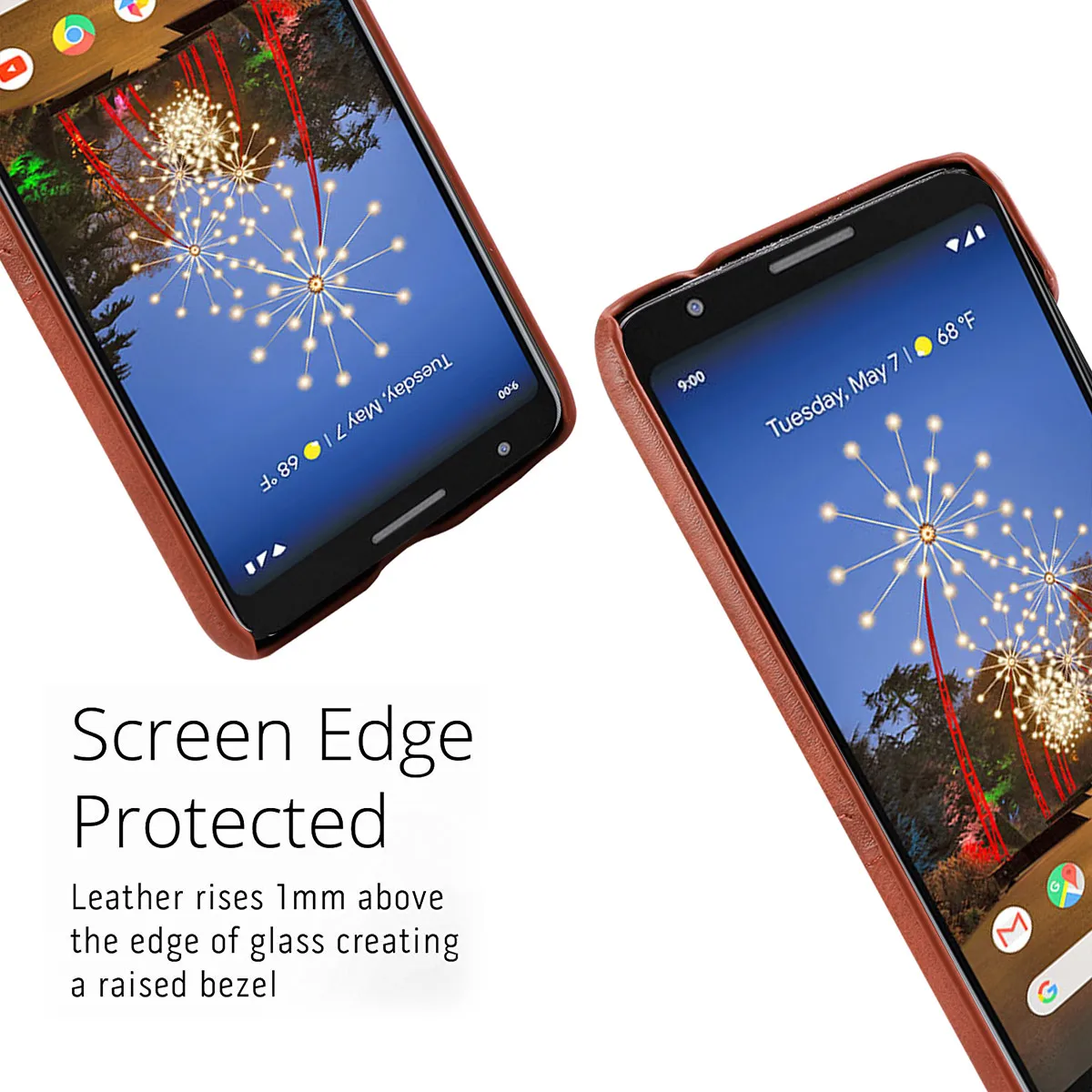 Чехол для Google Pixel 3A XL тонкий жесткий чехол из искусственной кожи в стиле ретро с