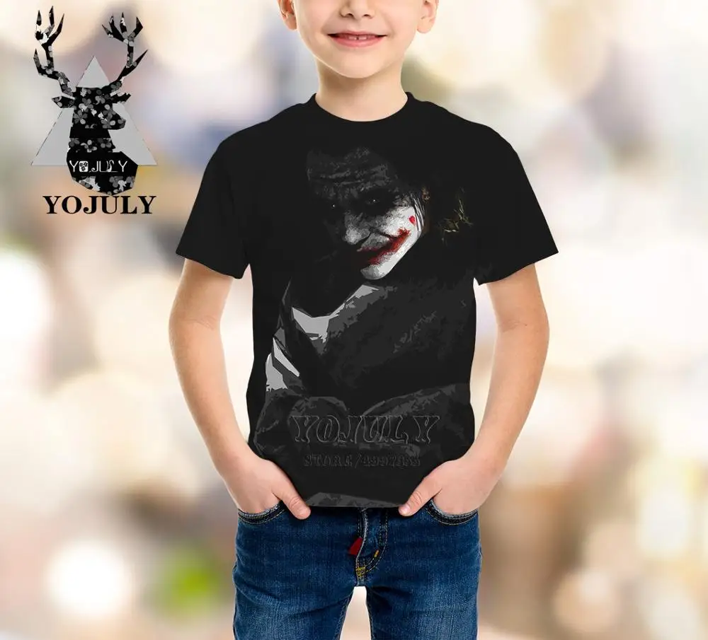 14 YOJULY/Новинка, детская одежда с 3d принтом из фильма «Джокер клоун» для маленьких мальчиков и девочек-подростков детская футболка горячая Распродажа, модные футболки Modis, A208 - Цвет: 14