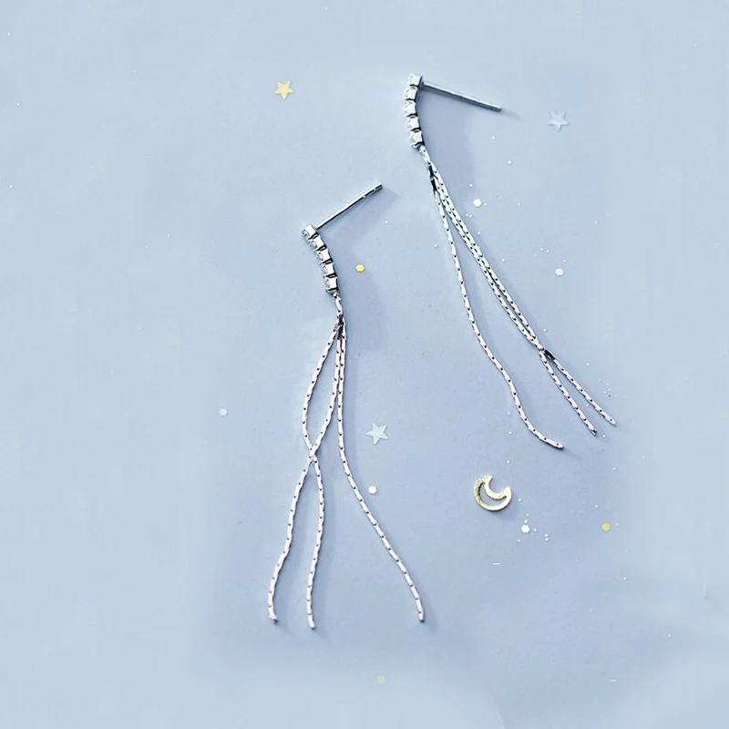 

Женские ослепительные Серьги-кисточки MloveAcc, из стерлингового серебра 925 пробы, ювелирные изделия в подарок