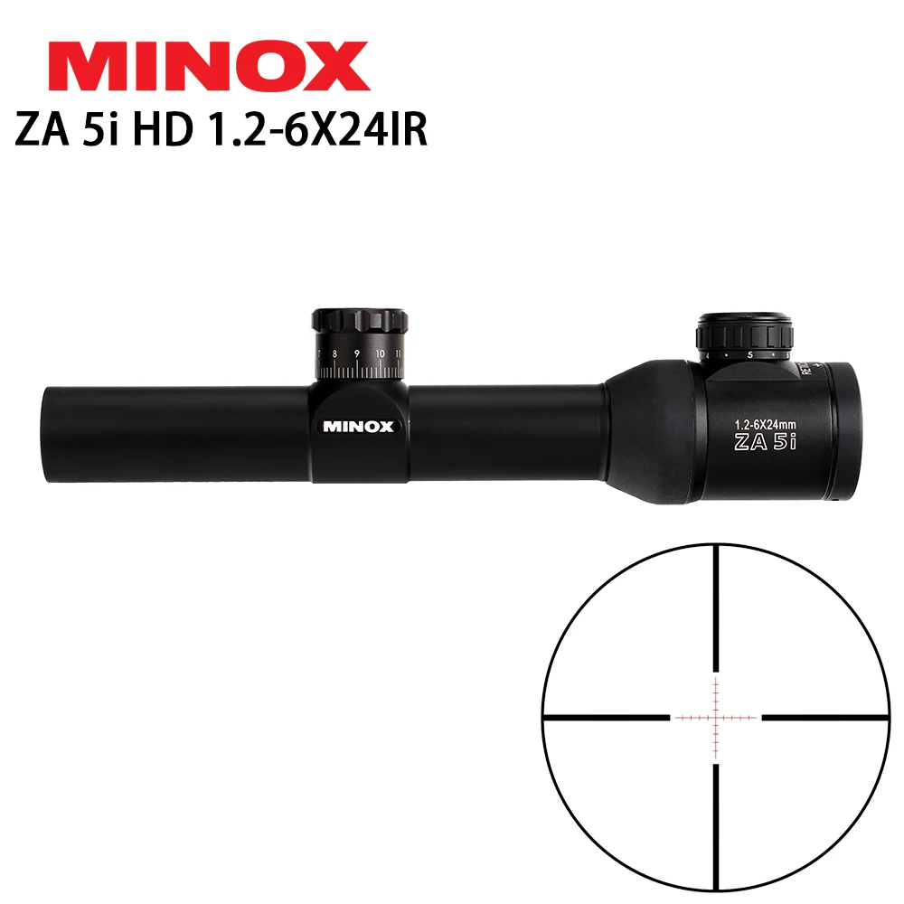 MINOX ZA 5i HD 1,2-6X24IR компактная Охотничья винтовка прицел длинный глаз рельеф тактический оптический прицел оптические прицелы