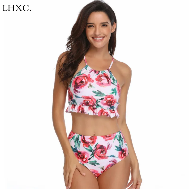 2019 Women Bikini Set Sexy Two Pieces Printting Push Up Bathing Suits Swimwear High Waist Swimsuits Beachwear Biquinis Feminino |