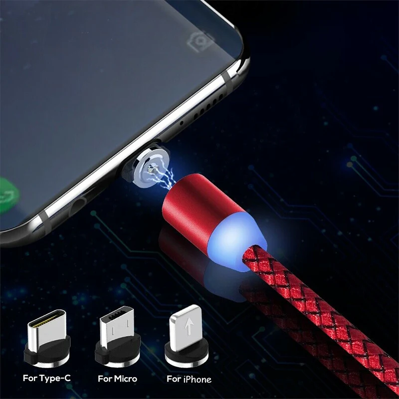 UGI 3 Упаковка Micro USB C Android Type Магнитный Быстрый зарядный кабель для iPhone 6 7 8 X Samsung Galaxy