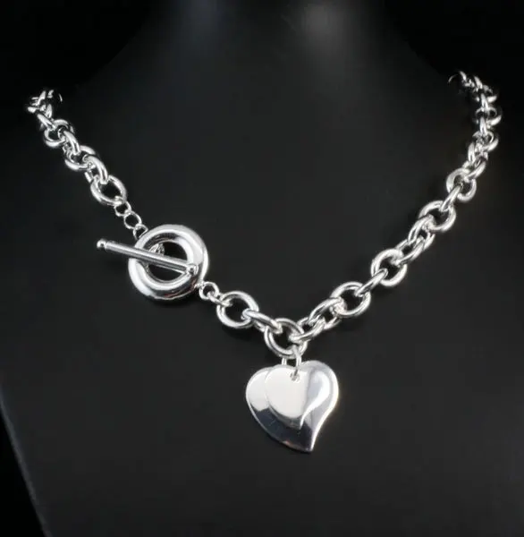 Lobster Clasps&amp OT Buckle Double Heart Pendant Necklace 2012 Wholesale Aliexpress Jewelry Women's Accessory Free Shipping | Украшения