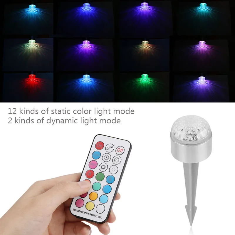 Светодиодный RGB светильник для газона с дистанционным управлением лампа двора