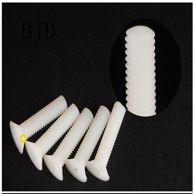 20pcs M8*10/12/15/20/25mm white nylon plastic insulated cross groove flat head screw suitable screws | Обустройство дома