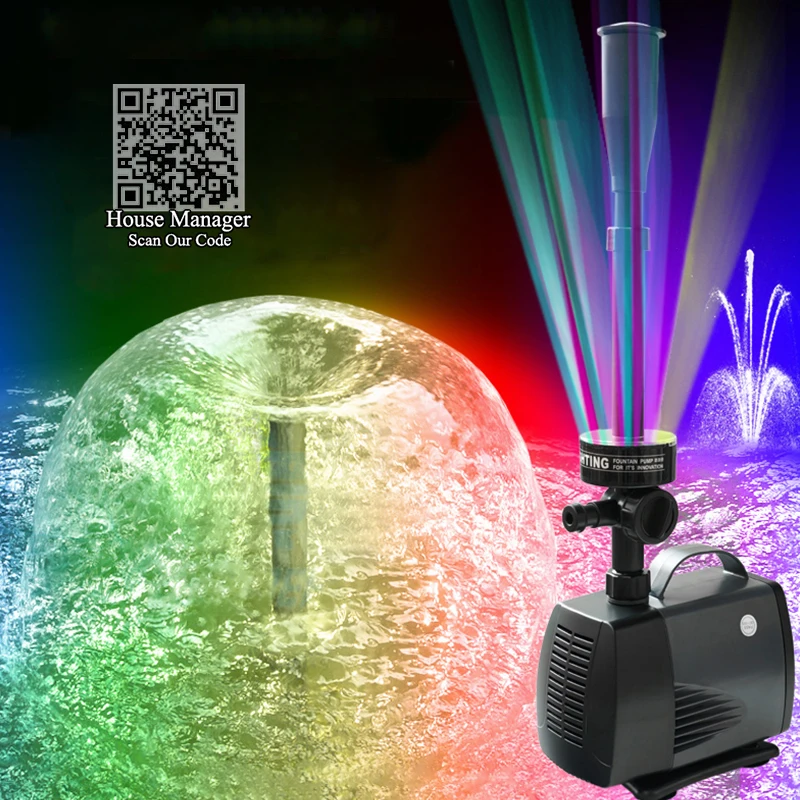 

Aquarium Submersible LED Fountain Pump Fish Tank Water Circulate Add Oxygen Adjustable Water Flow for Fish Tank Garden Koi Pond