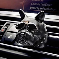 2021 french bulldog car air freshener outlet air vent perfume ornament essential oil fragrance scent car accessories