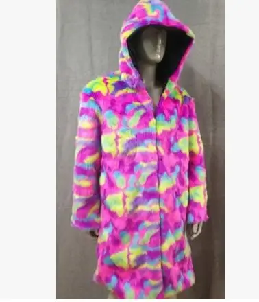 color 10 Новая мужская зимняя куртка из искусственного меха черный халат белый Дьявол Стиль Длинная ветровка искусственный Лисий мех пальто печать меховая верхняя одежда J2062 - Цвет: color 10