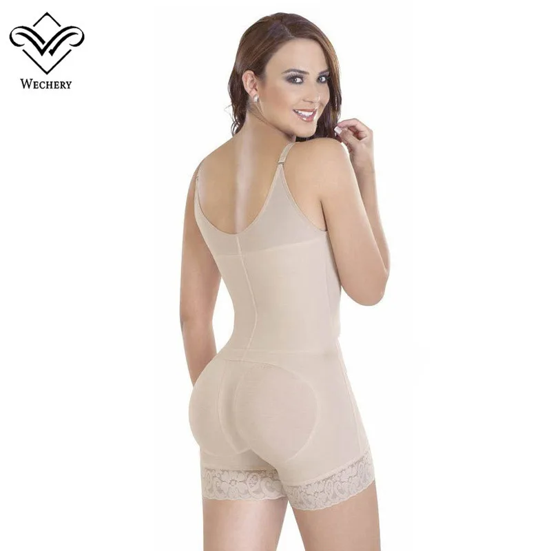 Wechery Для женщин Body Shaper эластичный боди сексуальный глубокий U кружева