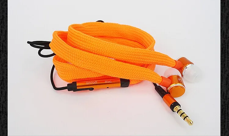 7 Цвета Металла Шнурки Наушники 3.5 ММ Стерео Разъем Для Мобильных Телефонов